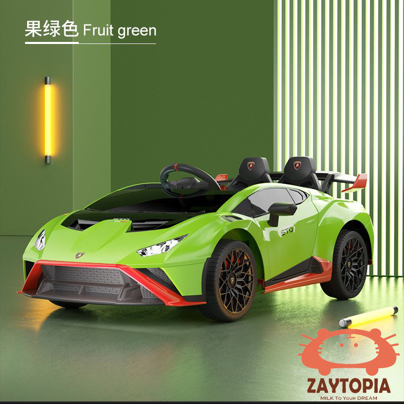 green lamborghini kids electric car